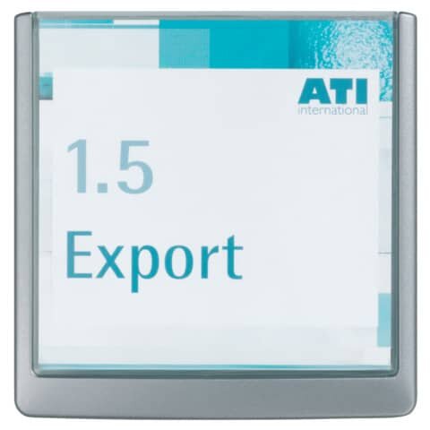 DURABLE Türschild CLICK SIGN Kunststoff grau 17,2 x 17,2 cm