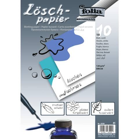 FOLIA Löschpapier 120g/qm, DIN A4, 10 Blatt