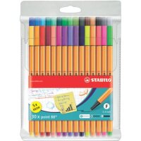 STABILO Point 88 Fineliner farbsortiert 0,4 mm, 30 St.