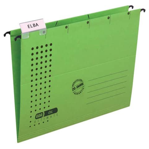ELBA Hängemappe chic - Karton (RC), 230 g/qm, A4, grün