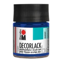 MARABU Decorlack Acryl - Mittelblau 052, 50 ml