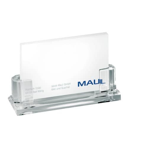 MAUL Acryl Visitenkarten-Halter - ca. 35 Karten, 110 x 44 x 32 mm, glasklar