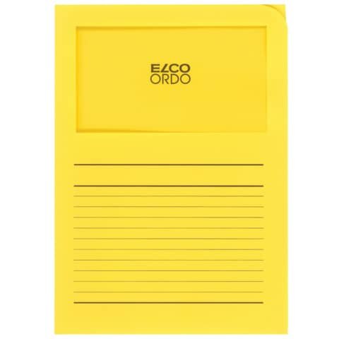 100 ELCO Sichthüllen Ordo classico DIN A4 gelb glatt 120 g/qm
