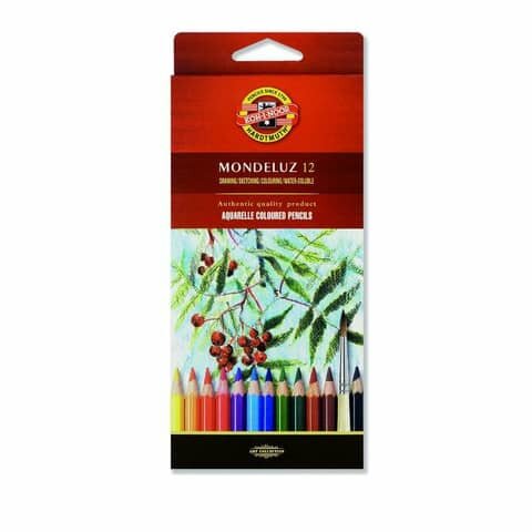 KOH-I-NOOR Aquarellstiftetui Mondeluz - 12er Farbkartonetui