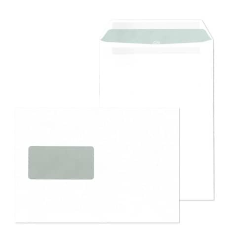 MAILMEDIA Versandtaschen C5, mit Fenster, selbstklebend, 90 g/qm, weiß, 500 Stück