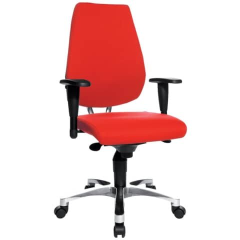 TOPSTAR Fitness-Design-Drehstuhl SITNESS 30 - rot, Teppichrollen