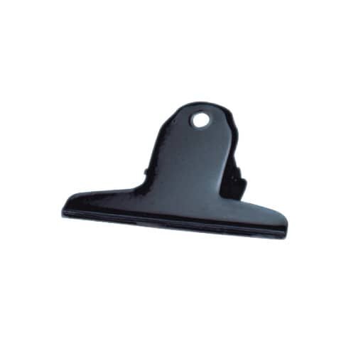 ALCO Briefklemmern - Metall lackiert, 75 mm, Klemmvolumen 25 mm, schwarz, 10 Stück
