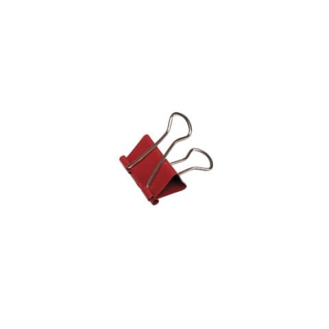 MAUL Foldback-Klammern - 19 mm, Klemmvolumen 7 mm, rot, 12 Stück