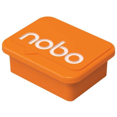 NOBO Magnet - eckig, 18 x 22 mm, orange, 4 Stück