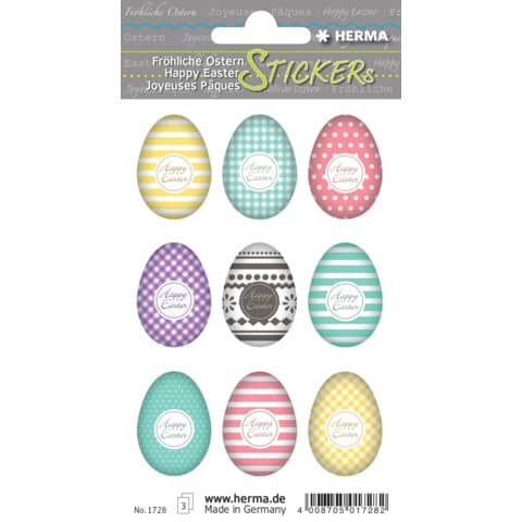 HERMA 1728 Sticker Happy Easter Eierset - 27 Stück