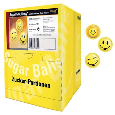 HELLMA Sugar Balls Happy Zuckersticks, 400x 3,6 g