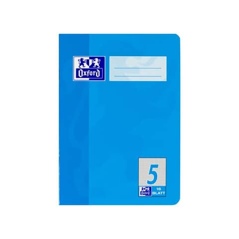 OXFORD Schulheft Lineatur 5 kariert DIN A5 ohne Rand, 16 Blatt