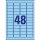 960 AVERY Zweckform Etiketten L6039-20 blau 45,7 x 21,2 mm