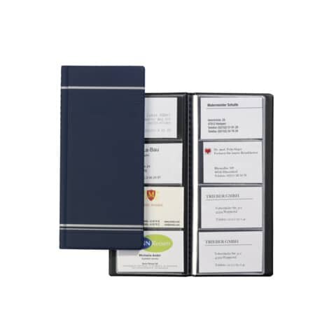 DURABLE Visitenkartenalbum VISIFIX®, für 96 Karten 90x57 mm, 118x250 mm, dunkelblau