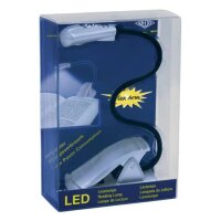WEDO Leselampe - mobil, silber, LED mit Batterien