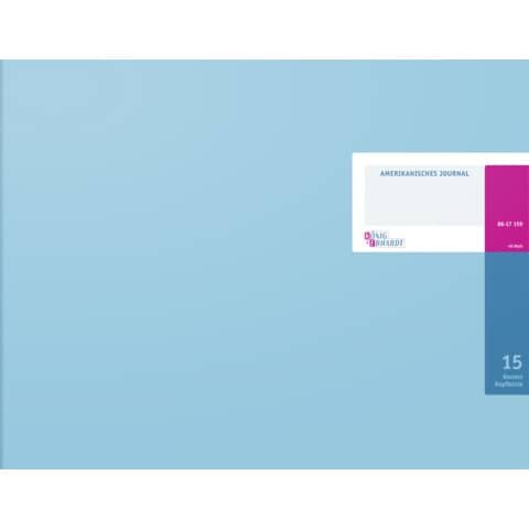 KÖNIG & EBHARDT Amerikanisches Journal mit Kopfleiste - 420 x 297 mm, 15 Konten (9/12), 48 Blatt
