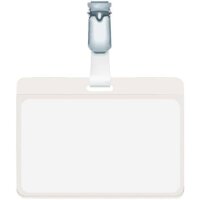 25 DURABLE Namensschilder mit Clip 9,0 x 6,0 cm