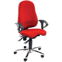 TOPSTAR Fitness-Drehstuhl SITNESS 10 - rot, Teppichrollen