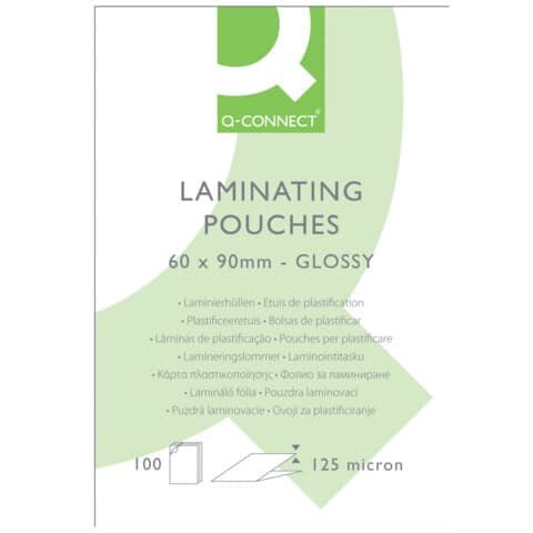 Q-CONNECT Folientasche - Business Card, 60 x 90mm, 125 mym, 100 Stück