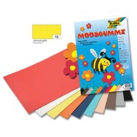 FOLIA Moosgummi - 29 x 40 cm, zitronengelb