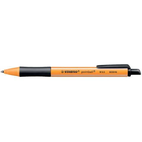 STABILO Kugelschreiber pointball orange, Schreibfarbe: schwarz, 1 St.
