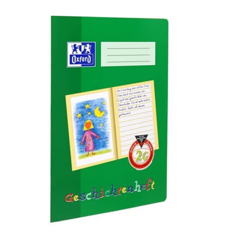 OXFORD Geschichtenheft Lineatur 2G blanko DIN A4 ohne Rand, 16 Blatt