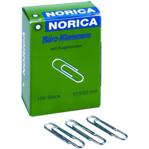 ALCO Büroklammern NORICA silber galvanisiert, 100 St.