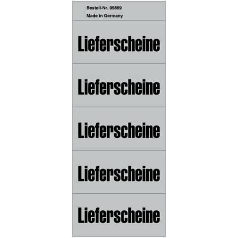 Inhaltsschilder Lieferscheine - Beutel mit 100 Stück, grau