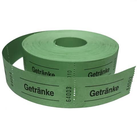 WOLF & APPENZELLER Gutscheinrolle "Getränke" grün
