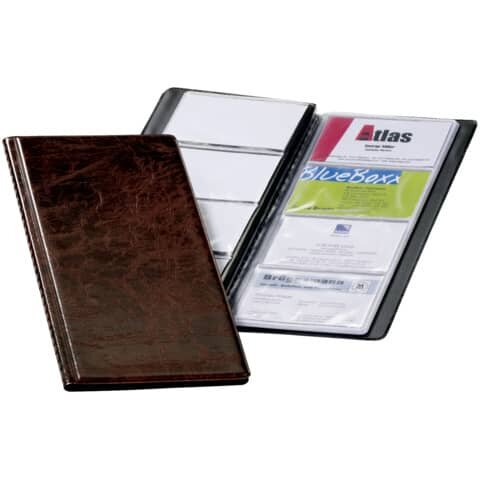 DURABLE Visitenkartenbuch VISIFIX® 96, 115 x 253 mm, braun