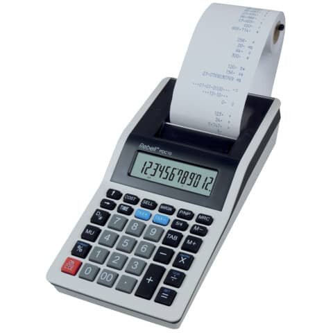 Rebell PDC10 Tischrechner druckend lichtgrau