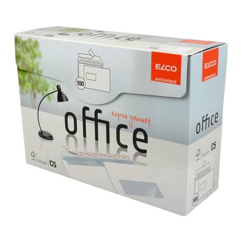 ELCO Briefumschläge Office DIN C5 mit Fenster hochweiß haftklebend 100 St.