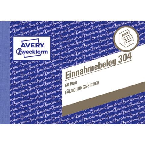 AVERY Zweckform Einnahmebeleg Formularbuch 304