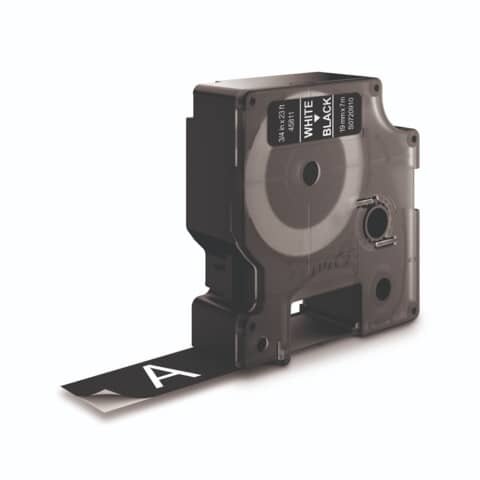 DYMO Schriftband D1 45811 S0720910, 19 mm weiß auf schwarz