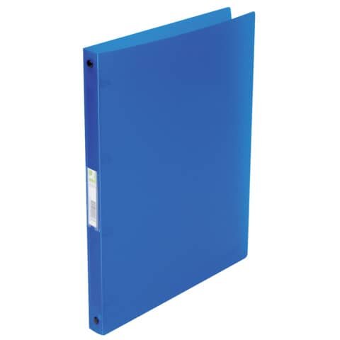 Q-CONNECT Ringbuch transparent - A4, 4-Ring, Ring-Ø 16 mm, blau-transparent