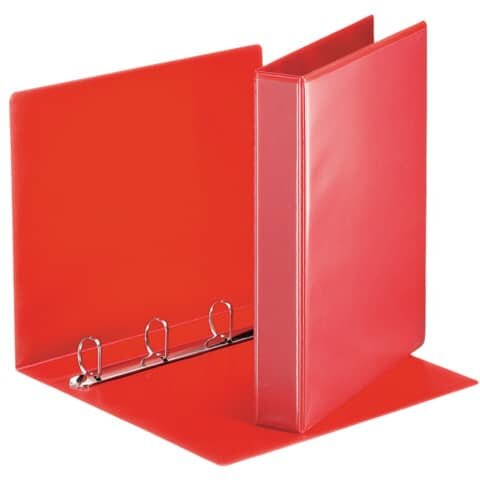 ESSELTE Ringbuch Präsentation, mit Taschen, A4, PP, 4 Ringe, 30 mm, rot