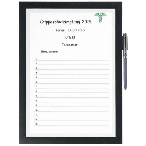 DURABLE Magnetrahmen selbstklebend DURAFRAME NOTE schwarz A4, 1 St.