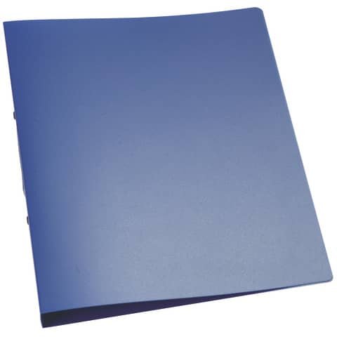 Q-CONNECT Ringbuch transparent - A4, 2-Ring, Ring-Ø 25 mm, blau-transparent