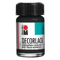 MARABU Decorlack Acryl - Schwarz 073, 15 ml