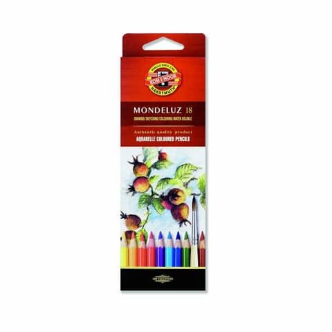 KOH-I-NOOR Aquarellstiftetui Mondeluz - 18er Farbkartonetui