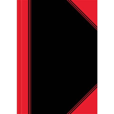 Bantex Notizbuch Chinakladde DIN A4 blanko, schwarz/rot Hardcover 192 Seiten