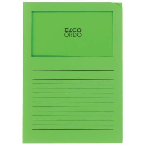 100 ELCO Sichthüllen Ordo classico DIN A4 grün glatt 120 g/qm