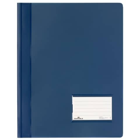 DURABLE Schnellhefter DURALUX® - A4 überbreit, transluzente Folie, dunkelblau