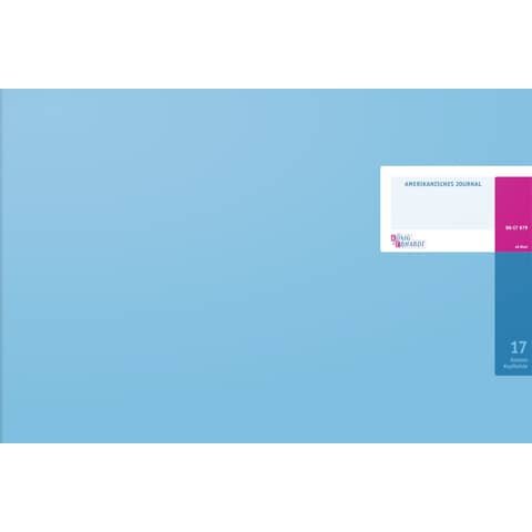 KÖNIG & EBHARDT Amerikanisches Journal mit Kopfleiste - 490 x 297 mm, 17 Konten (10/14), 48 Blatt