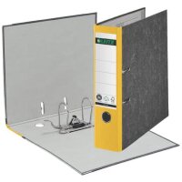 LEITZ 1080 Ordner gelb marmoriert Karton 8,0 cm DIN A4