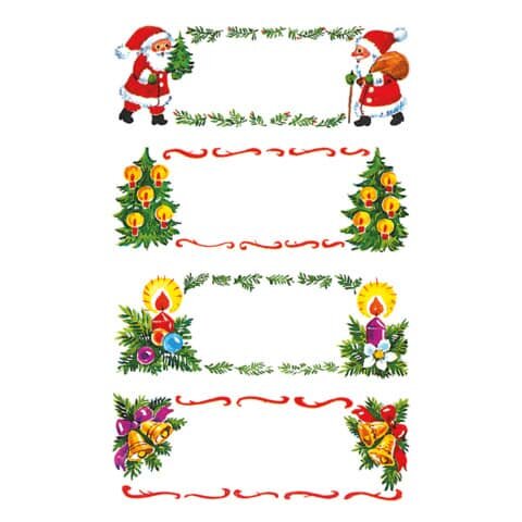 AVERY ZWECKFORM Z-Design 52362, Weihnachtssticker, Geschenketikett, 3 Bogen/12 Sticker