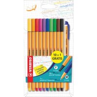 STABILO Fineliner point 88® Etui - 10er Pack, inkl. 1...