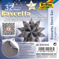 FOLIA Bascetta Stern - Pearls, anthrazit, Ø 15 cm