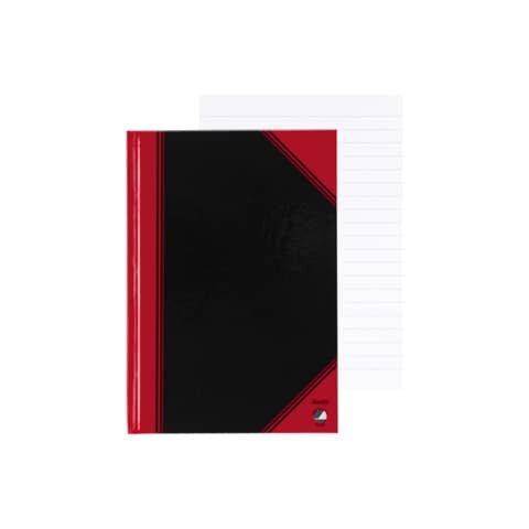 Bantex Notizbuch Chinakladde DIN A5 liniert, schwarz/rot Hardcover 192 Seiten