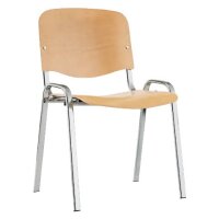NOWY STYL Besucherstuhl ISO CR WOOD007 - ohne Armlehnen,...
